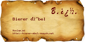 Bierer Ábel névjegykártya